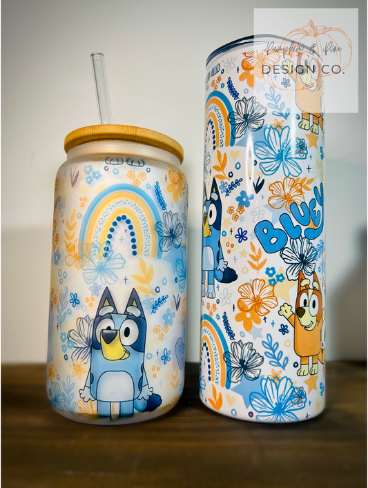 Boho Blue Heeler tumbler